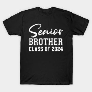 Senior brother Class of 2024 funny Graduation Of High Middle School T-Shirt